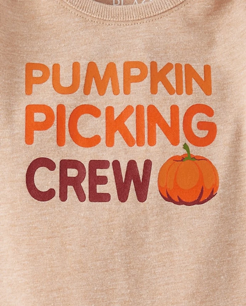 Baby Matching Family Pumpkin Picking Crew Graphic Bodysuit