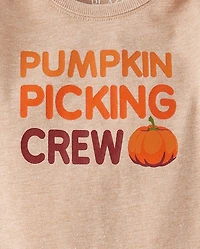 Baby Matching Family Pumpkin Picking Crew Graphic Bodysuit