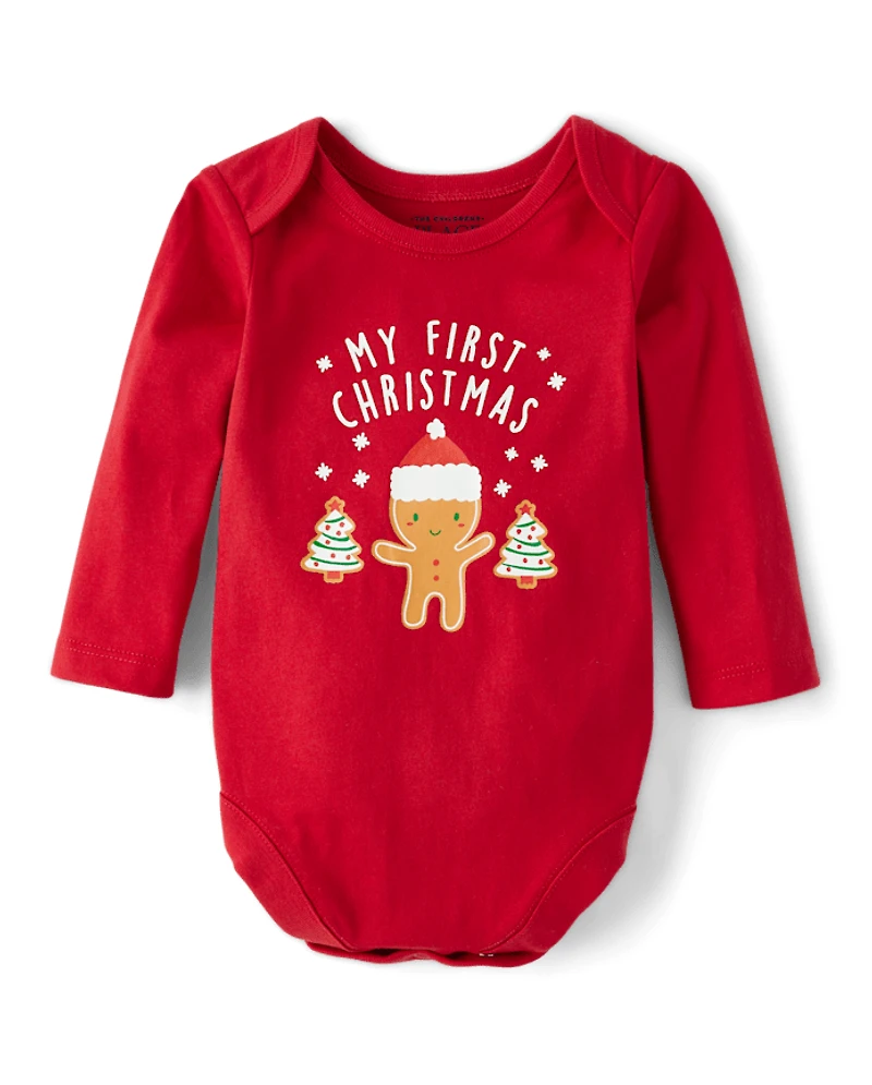 Baby First Christmas Graphic Bodysuit