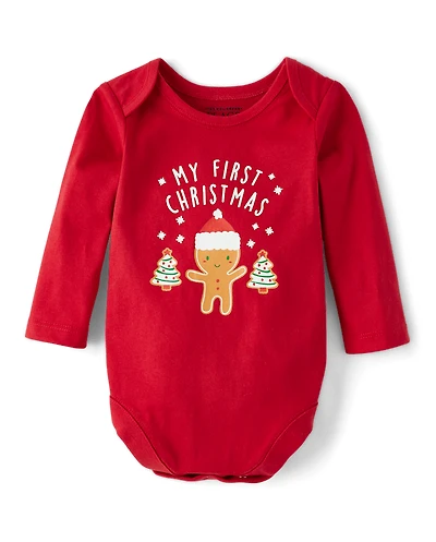Baby First Christmas Graphic Bodysuit