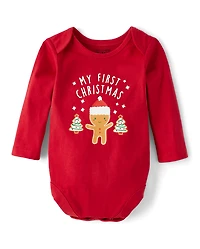Baby First Christmas Graphic Bodysuit