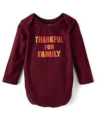 Baby Matching Family Thankful Graphic Bodysuit