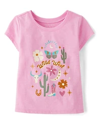 Baby And Toddler Girls Wild West Graphic Tee