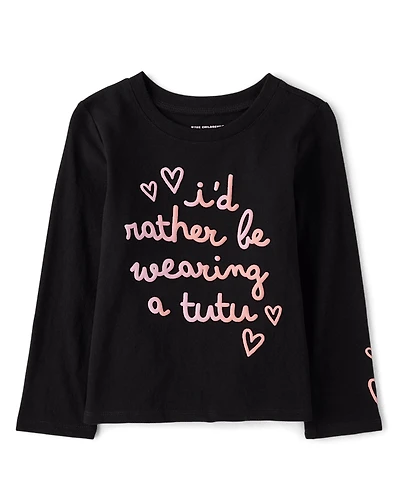 Baby And Toddler Girls Tutu Graphic Tee