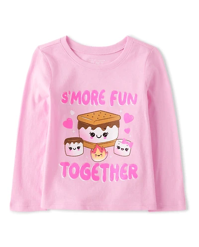Baby And Toddler Girls S'more Fun Together Graphic Tee