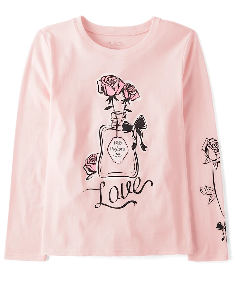 T-shirt graphique parfumé pour filles