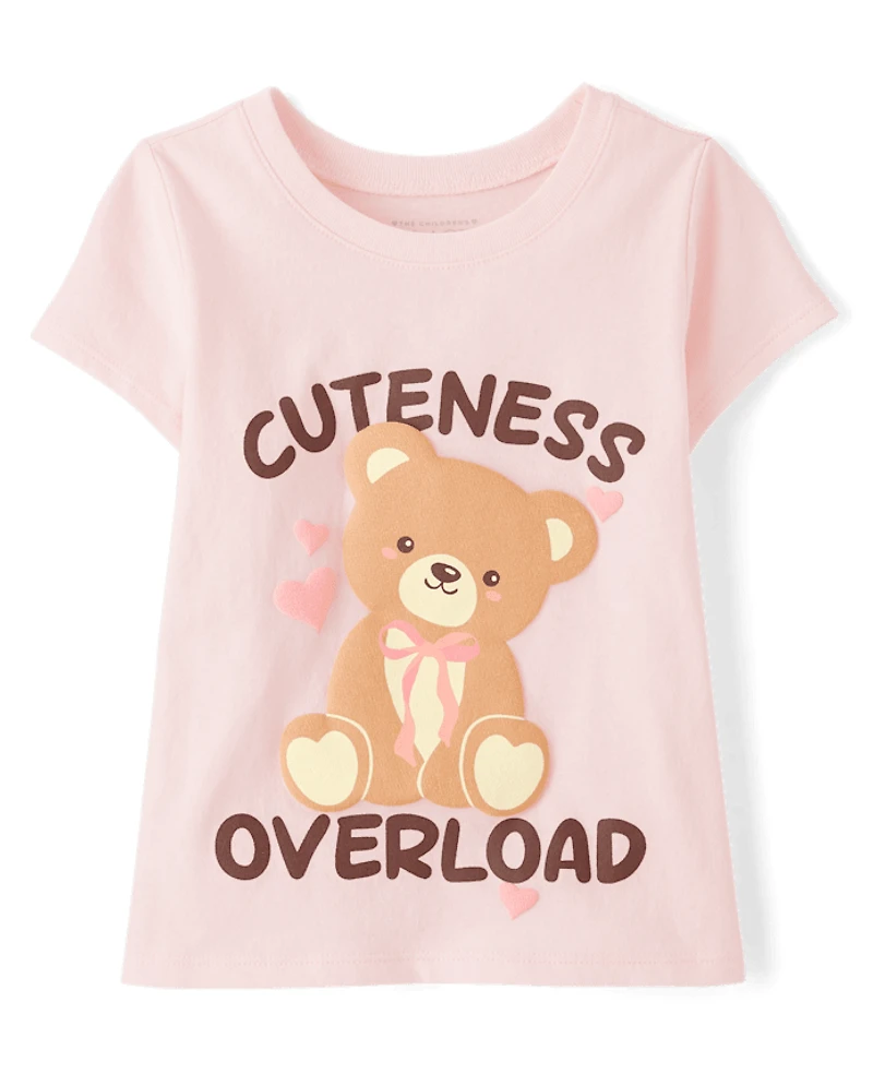 Toddler Girls Cuteness Overload Graphic Tee