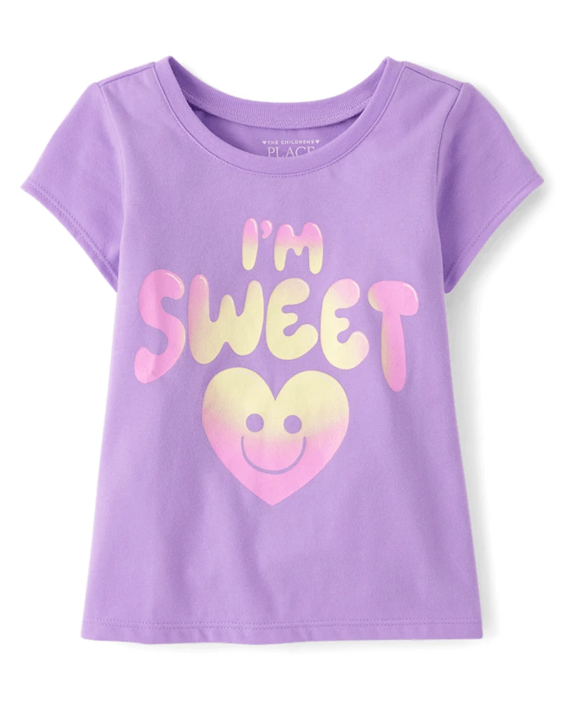 Toddler Girls Sweet Heart Graphic Tee