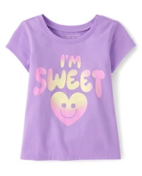 Toddler Girls Sweet Heart Graphic Tee