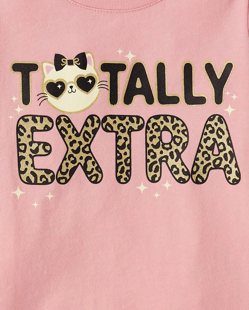 Toddler Girls Totally Extra Graphic Tee