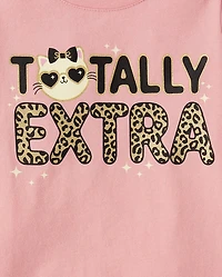 Toddler Girls Totally Extra Graphic Tee