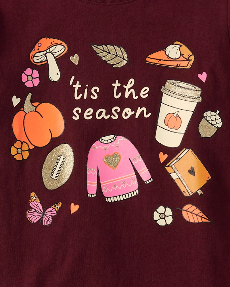 Girls Tis The Season Graphic Tee