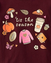 Girls Tis The Season Graphic Tee