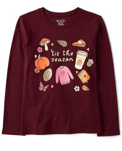 Girls Tis The Season Graphic Tee