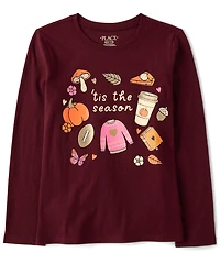 Girls Tis The Season Graphic Tee