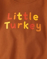 Baby Little Turkey Graphic Bubble Bodysuit