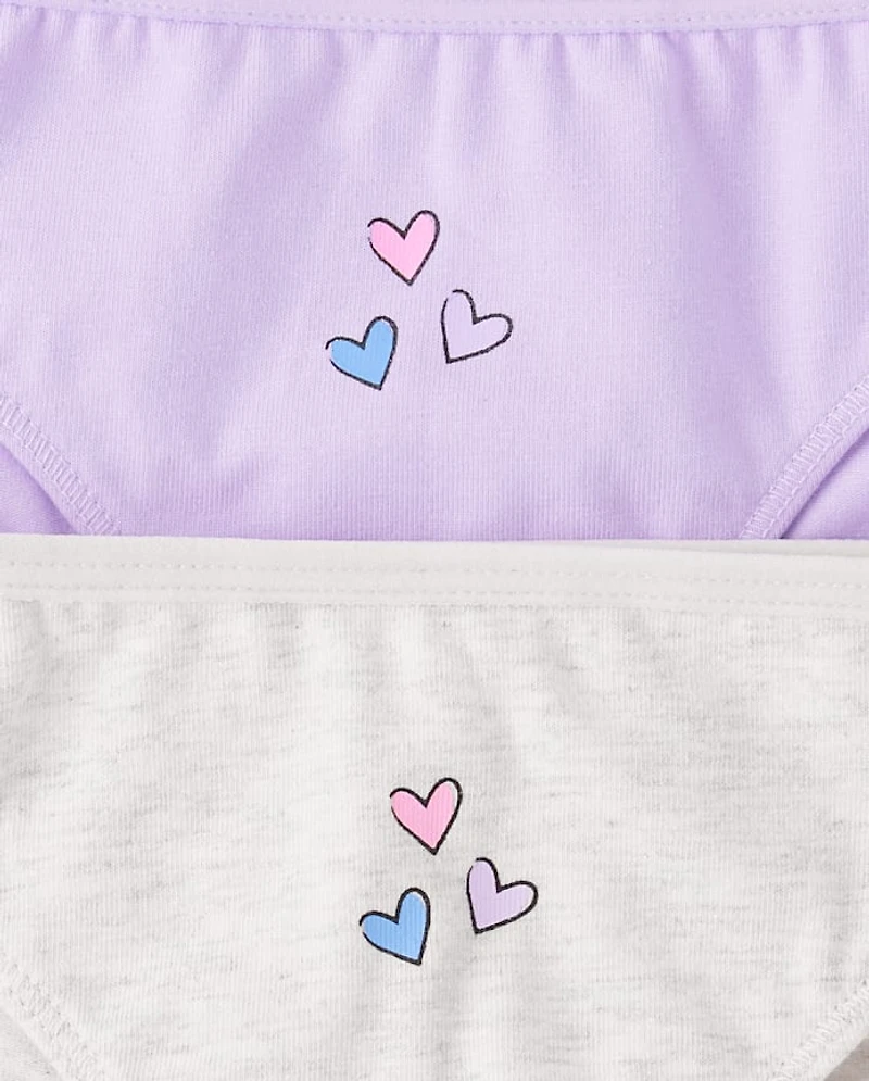 Girls Heart Bikini Underwear 7-Pack