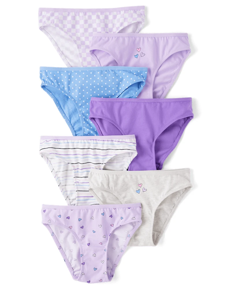 Girls Heart Bikini Underwear 7-Pack