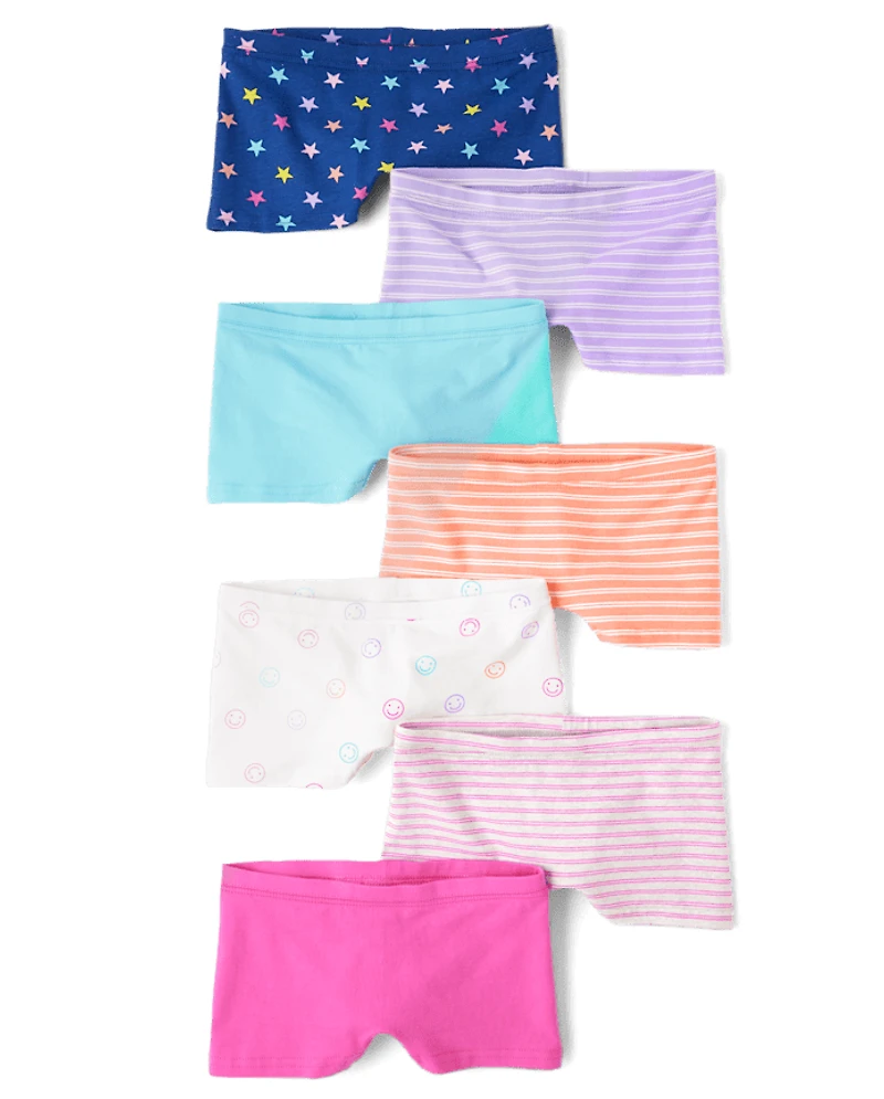 Girls Striped Girl Short Underwear 7-Pack