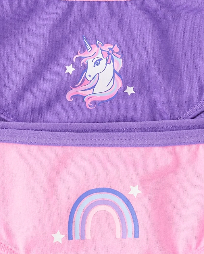 Lot de 7 slips licornes pour petites filles