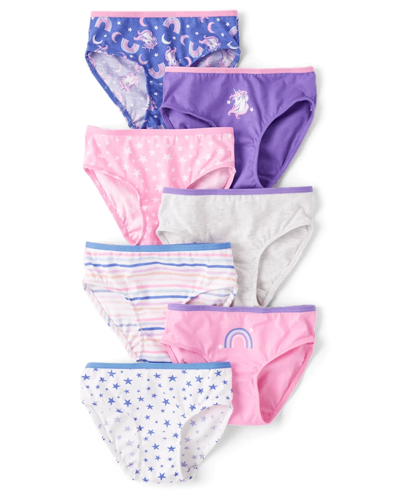 Toddler Girls Unicorn Brief Underwear 7-Pack