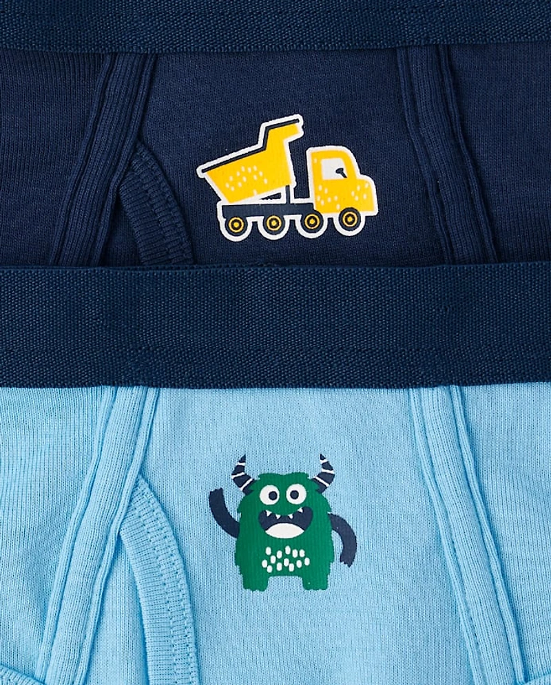Toddler Boys Monster Brief Underwear 7-Pack