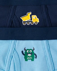 Toddler Boys Monster Brief Underwear 7-Pack