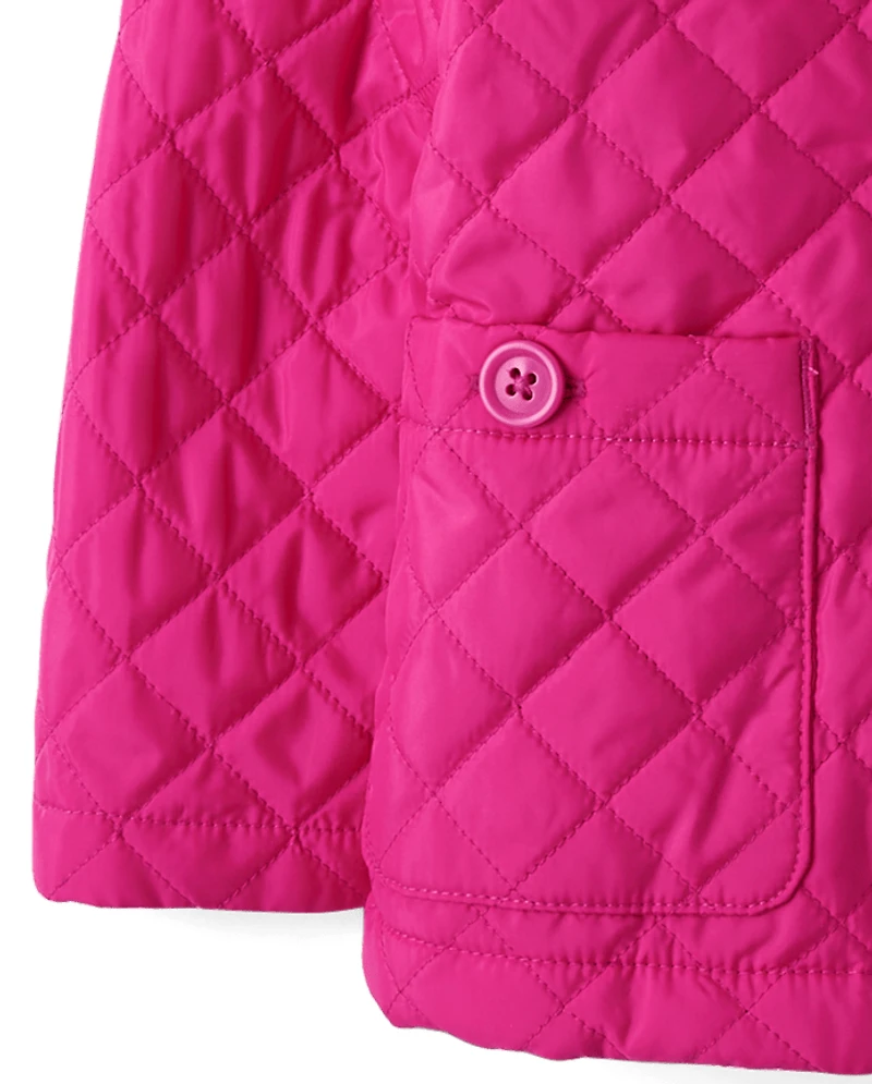 Toddler Girls Quilted Barn Jacket