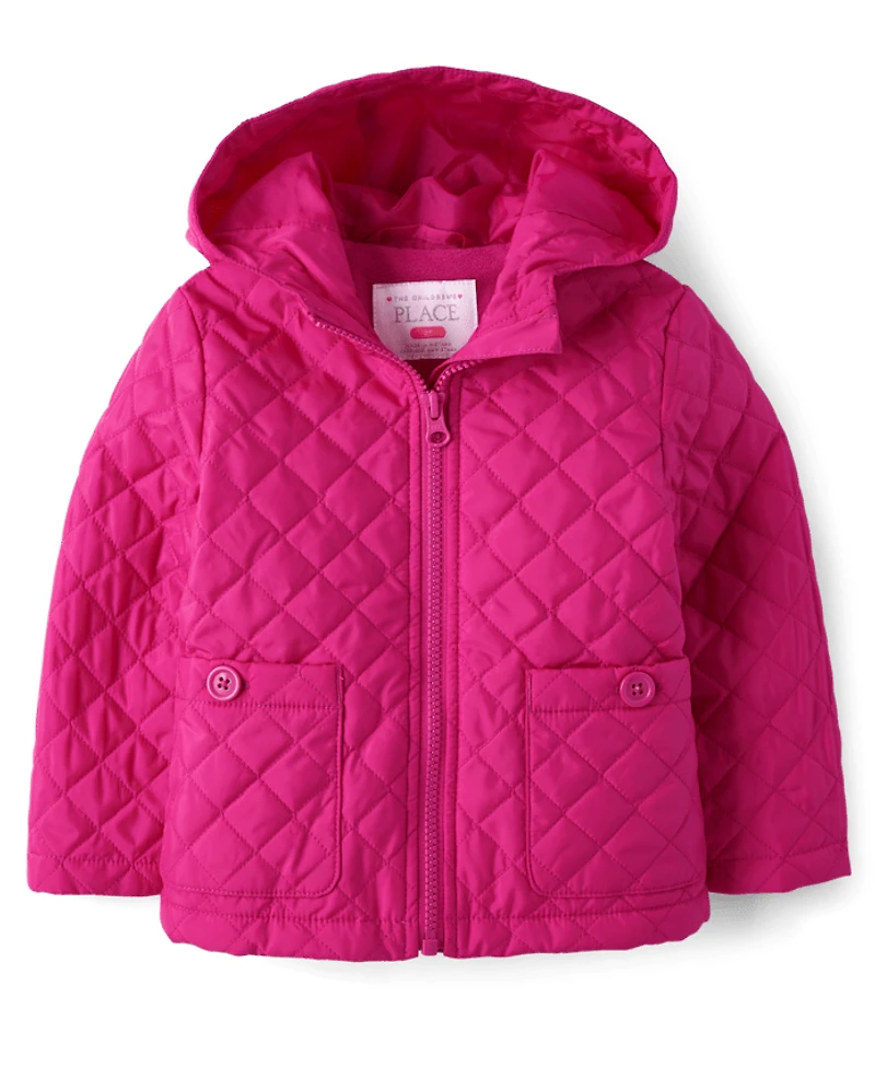Toddler Girls Quilted Barn Jacket