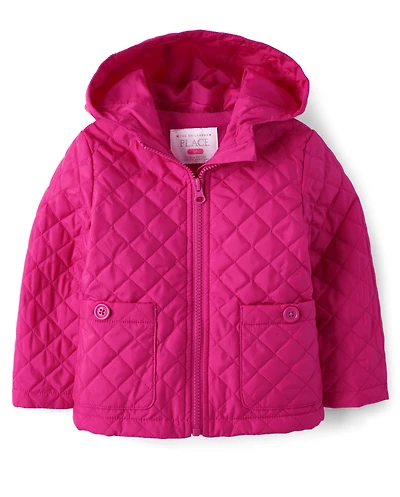 Toddler Girls Quilted Barn Jacket