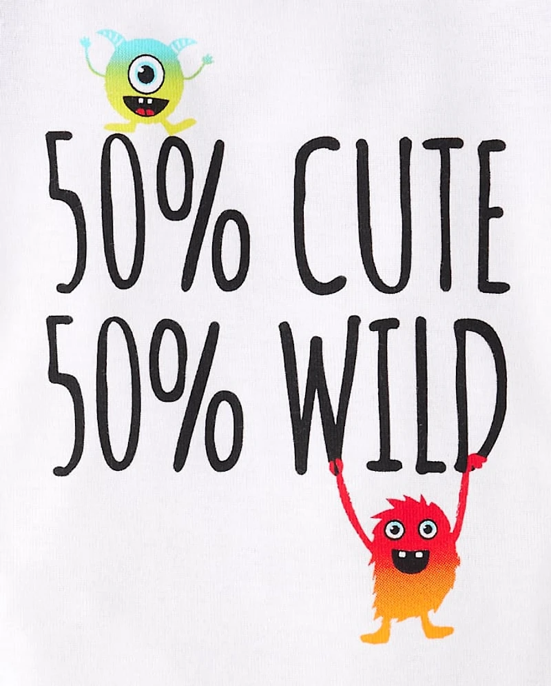 Pyjama en coton ajusté Monster pour tout-petits garçons