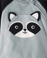 Baby And Toddler Raccoon Microfleece Footed One Piece Pajamas