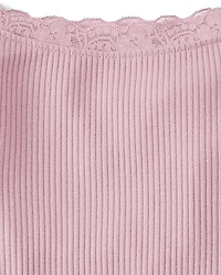 Girls Ribbed Off Shoulder Top