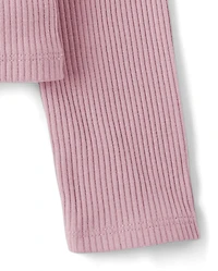 Girls Ribbed Off Shoulder Top
