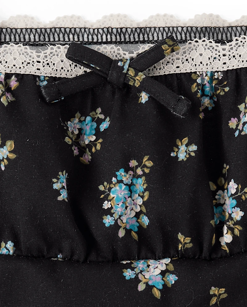 Girls Floral Babydoll Top