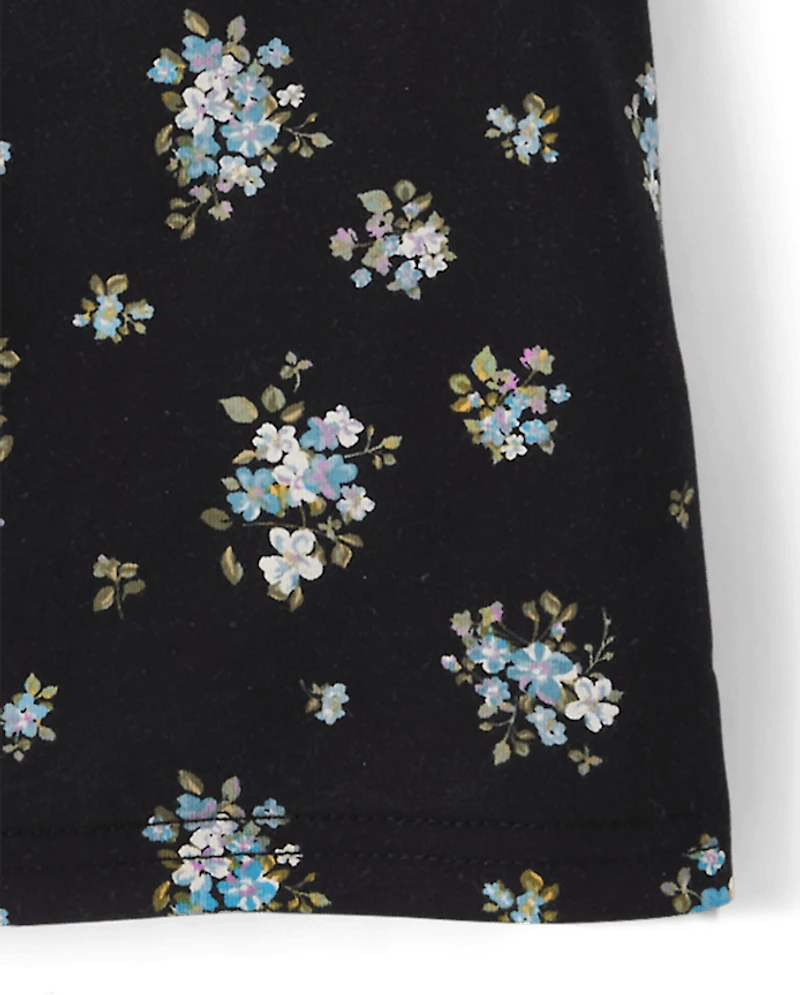 Haut babydoll fleuri pour fille