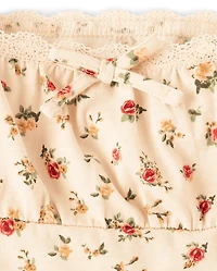 Girls Floral Babydoll Top