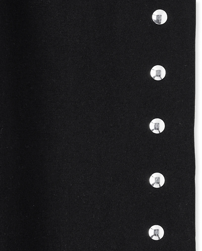 Girls Studded Flare Leggings