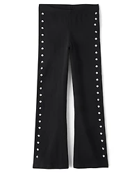 Girls Studded Flare Leggings