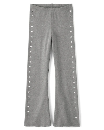 Girls Studded Flare Leggings