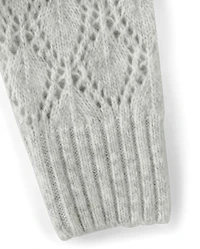 Girls Ruffle Pointelle Sweater