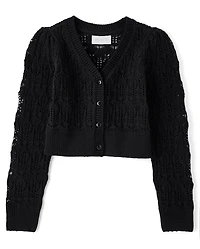 Girls Pointelle Cardigan