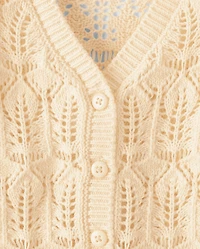 Girls Pointelle Cardigan