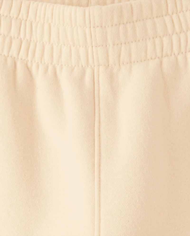 Girls Premium Fleece Wide Leg Cargo Pants