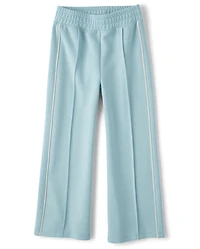 Girls Pintuck Scuba Wide Leg Lounge Pants