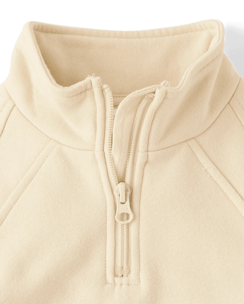 Girls Premium Fleece Quarter Zip Pullover