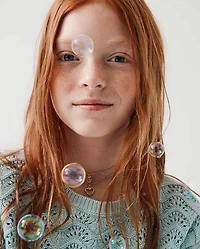 Pull en pointelle festonné pour fille