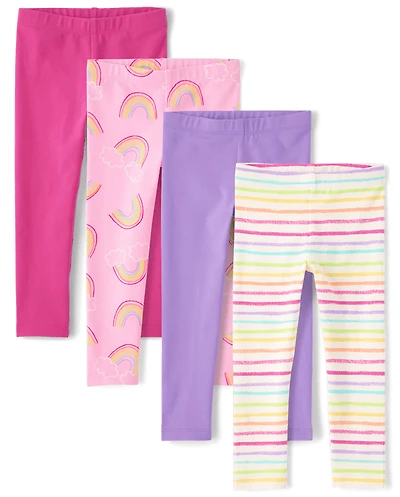 Toddler Girls Print Leggings 4-Pack