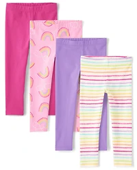 Toddler Girls Print Leggings 4-Pack