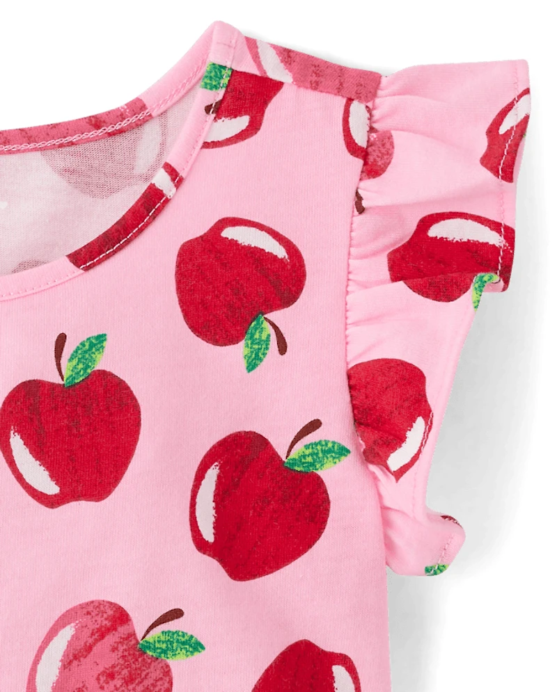 Baby And Toddler Girls Apple Flutter Dress